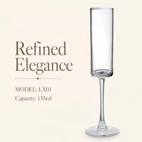 155ml Verfijnde Elegante Champagnefluit voor Wijnhuizen, Restaurants, Wijneducatie, Proefavonden, Klassieke Stijl, Groothandelsbestelling, Huishoudelijk Gebruik