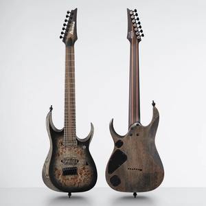 Pour <span class=keywords><strong>IBaneZ</strong></span> RGD71 guitare électrique 24 frettes manche en érable manche en ébène 7 cordes H-H pick-up brillant Guatemala argent étiquette - Product Image 1