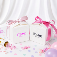 Boîtes cadeaux carrées en papier de 7 cm, petites commandes acceptées, possibilité d'impression de logo personnalisé, boîtes en carton blanches pour chocolats, pour mariage