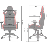 Chaise de jeu ergonomique OEM d'usine avec accoudoirs 4D en mousse moulée, mécanisme grenouille et base en aluminium pour l'e-sport