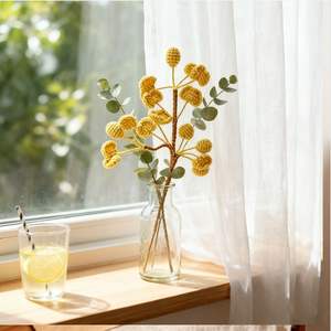 Adorno Suave Hecho a Mano <span class=keywords><strong>de</strong></span> Ganchillo con Diseño <span class=keywords><strong>de</strong></span> Hoja <span class=keywords><strong>de</strong></span> Loto y Rama <span class=keywords><strong>de</strong></span> Flores, Decoración Kawaii para el Hogar, Sala <span class=keywords><strong>de</strong></span> Estar, Uso Diario, Accesorio para <span class=keywords><strong>Libros</strong></span> - Product Image 5