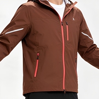 Blouson de randonnée imperméable, coupe-vent et respirant pour homme avec logo personnalisé, coutures entièrement thermocollées, fermeture éclair, idéal pour l'automne, coque anti-pluie OEM