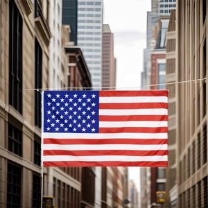 Vente directe d'usine en stock, logo personnalisé, drapeau américain en polyester 68D, 3x5 pieds (90x150 cm), taille personnalisée disponible - Product Image 3