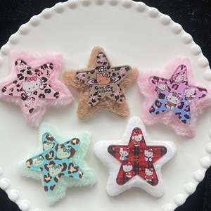 Nuevos Dijes de Estrella de Cinco Puntas con Estampado de Leopardo, Accesorios para Gatitos de Doble Capa, Decoraciones para Fundas de Teléfono Móvil - Product Image 2