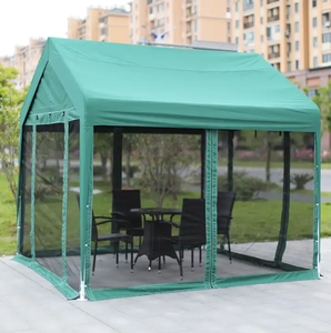 Tente de camping portable camouflage pas chère, vente directe d'usine, avec <span class=keywords><strong>moustiquaire</strong></span> latérale imprimée, <span class=keywords><strong>toile</strong></span> Oxford 300D, structure en acier - Product Image 1