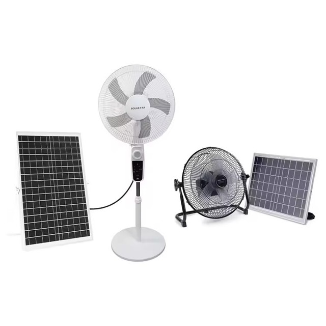 Removable Portable Ac Dc Rechargeable Solar Standing Fan With Solar Panel Solar Fan System