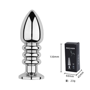 Metall-Vibrations-Analmassagegerät, wiederaufladbar, für Analdilatation, Prostata-Vergrößerung, Masturbationsgerät für Männer und Frauen, Sexspielzeug für Erwachsene - Product Image 5
