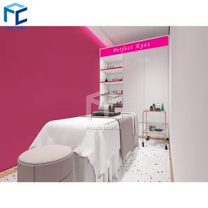 Sağlık ürünleri mobilya imalat özel kozmetik cilt bakımı dükkanı tasarım dekor ahşap eczane ekranı rafları tasarım