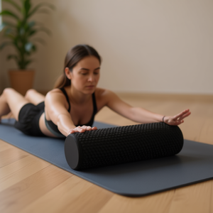 Rouleaux de mousse EVA noirs solides 45x15cm pour étirements et exercices efficaces - Product Image 2