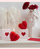 Handgefertigte Luxuriöse Herzförmige Aromatherapie-Sojawachskerzen für Valentinstag, Hochzeiten, Geburtstage, Weihnachten, Erntedankfest