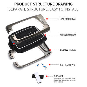 เคสกุญแจรถยนต์โลหะผสมสังกะสี ซิลิกาเจล สำหรับรถยนต์ Volkswagen Skoda Magotan B8 <span class=keywords><strong>2023</strong></span> Passat CC <span class=keywords><strong>VW</strong></span> พร้อมพวงกุญแจ - Product Image 5