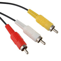 Nouveau fil de cuivre nu en PVC Premium 1.8m 3 RCA vers 3 RCA Câble AV pour connexion audio/vidéo
