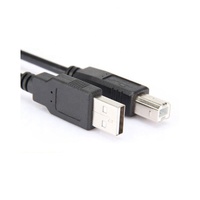 Kabel Printer USB 2.0 a Male ke B Male Berkualitas Tinggi 1.8m Warna Hitam dengan Pelindung Anyaman untuk Komputer dan Printer