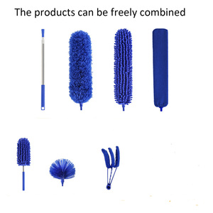 Lot de 9 brosses à plumes en microfibre avec manche télescopique extensible, <span class=keywords><strong>plumeau</strong></span> en <span class=keywords><strong>chenille</strong></span> flexible pour toiles d'araignée avec poils rigides et élastiques - Product Image 6