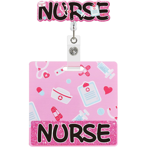 Etichette di identificazione con nome acrilico con Glitter personalizzato porta carte stesson con Badge <span class=keywords><strong>infermiere</strong></span> RN ICU - Product Image 3
