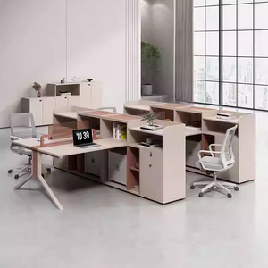Double-<strong>person</strong> Financial <strong>Office</strong> <strong>Desk</strong> Facing Each Other Minimalist Workstation <strong>Office</strong> Seating Set Table And Chairs Combination - Product Image 3