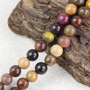 Multi <b>Gemstone</b> Sandalwood Prayer Beads 108 Beads 8mm Round Wooden <b>Bracelet</b> Religious Ceremony Jewelry Unisex Couple <b>Bracelet</b> - Product Image 1