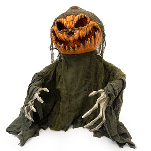 Ornement d'Halloween, fantôme lumineux à moitié corps, balançoire, citrouille, épouvantail, décoration animée, activation sonore électrique, accessoire à induction - Product Image 1
