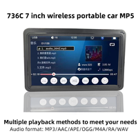 Écran de navigation de voiture Portable 7 pouces pour Bluetooth MP5 sans fil CarPlay USB allume-cigare alimentation LCD IPS rétroviseur