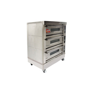 Four à gaz professionnel en acier inoxydable 19,8 kW, 6 plateaux, pour cuisson industrielle de pizzas, pains et gâteaux – Équipement de cuisine hôtelière en gros - Product Image 3
