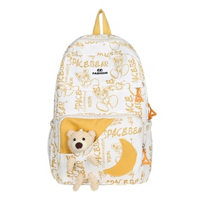 Dropshipping Space Bear <b>Backpack</b> 15.6 Inch Large Capacity Graffiti Print Youth <b>School</b> Travel Daypack - Product Image 6