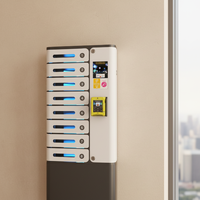 Y2 Power MIA Premium – Casier de recharge pour téléphones portables à 8 compartiments avec lecteur de carte de crédit et distributeur de recharge sur pied