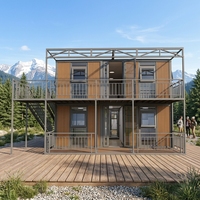 2026 Maison conteneur en acier préfabriquée extensible 10ft/20Ft/30ft/40Ft, Villa, Appartement, Bureau, avec salle de bain extérieure et une ou deux chambres