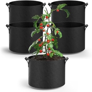 Heavy Duty Handmade Reusable NonWoven 5 Gallon Grow Bags for Indoor Outdoor Planting Economical Durable Planters