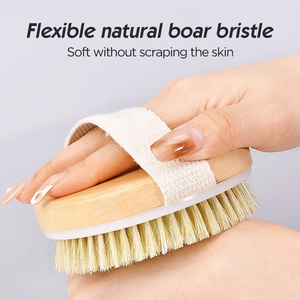 Articles de Bain Brosse Corporelle Sèche en Bois à Poils Naturels pour la Peau En Gros - Product Image 4