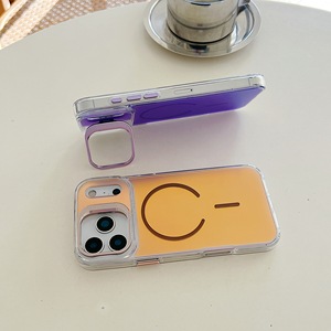 Funda Magnética Transparente de Acrílico de 2.0mm con Efecto Camaleón para iPhone 15 Pro Max S24 con Soporte Metálico para Cámara - Product Image 5