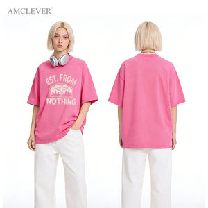 T-shirt épais 280 GSM "Est. " T-shirt essentiel en coton délavé vintage pour homme, coupe oversize, style streetwear, de la collection From Nothing "Tech Pack Support" - Product Image 4