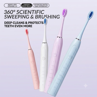 Cepillo de Dientes Eléctrico Inteligente Sónico Blanqueador, Recargable, con Cabezal de Cepillo de Cerdas Suaves Dupont, Silencioso, para Parejas