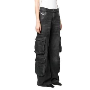 Nuevos Pantalones Anchos de Mezclilla Negros Holgados de Estilo Casual Hip Hop para Hombre, a la Moda, para Primavera y Otoño, con Múltiples Bolsillos, Estilo Nostálgico - Product Image 3