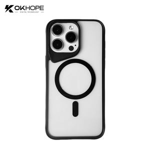 Funda trasera transparente mate con anillo magnético acrílico de TPU para <span class=keywords><strong>iPhone</strong></span> <span class=keywords><strong>normal</strong></span> 11 12 <span class=keywords><strong>13</strong></span> 14 15 <span class=keywords><strong>Pro</strong></span> Plus - Product Image 1