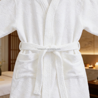 Peignoir en tissu éponge 100 % coton unisexe Lumi, blanc, personnalisé avec logo imprimé, séchage rapide, pour l'hiver et l'été, idéal pour la maison, vente en gros