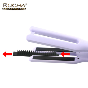 Lisseur à cheveux professionnel à planchas de couleur personnalisée, fer à lisser en titane - Product Image 2