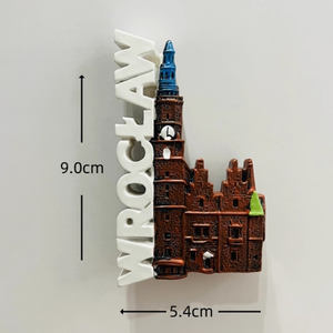 Magneti per Frigorifero OEM ODM Economici Souvenir di <span class=keywords><strong>Città</strong></span> Paesi 3D in Resina Alta Qualità Impermeabili Dipinti a Mano Polonia - Product Image 3