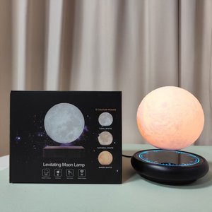 HCNT Speaker Night <b>Light</b> Magnetic Levitating Moon Lamp 16 Colors Gradient Base 3 Colors Touch Control 360° Rotation - Product Image 6