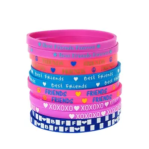 Bracelet en silicone personnalisé avec logo imprimé écologique, code qr, bracelet pour enfants avec logo