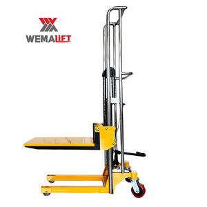 Kepadatan tinggi 400Kg Manual Stacker hidrolik Hand Lift Stacker Manual Fork Over Stacker dengan kualitas baik - Product Image 2
