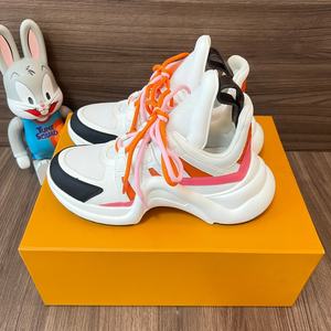 Comfortable Breathable Sporty Mesh Fashion Trend Slow Walk Fitness Love High Top <b>Sneakers</b> Cowhide Craft Retro Basketball Shoes - Product Image 1