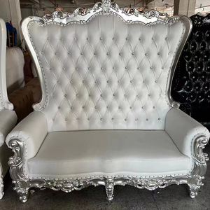 Chaise moderne exquise en acier inoxydable à dossier haut chaise de trône roi pour l'utilisation de l'hôtel de fête de mariage - Product Image 6