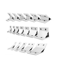 Connecteur d'angle vertical en profilé d'aluminium usiné CNC, à paroi plus épaisse, haute résistance, avec support plat