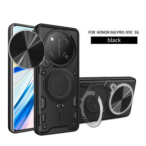Coque arrière fumée mate pour Huawei <span class=keywords><strong>Honor</strong></span> X60 Pro 5G/x9c 5g étui de Protection d'objectif de fenêtre coulissante dur TPU + PC support de bague magnétique - Product Image 2