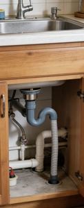 Crépine d'évier de <span class=keywords><strong>cuisine</strong></span> au fini chromé moderne 1 1/2 "en forme de S-Drain léger facile à installer et à nettoyer - Product Image 4