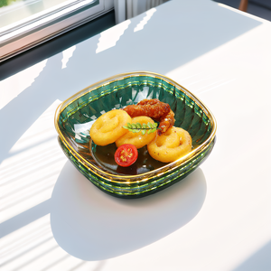 Nouveau plateau de présentation en <span class=keywords><strong>plastique</strong></span> cristal de luxe, contenants de stockage pour salades et aliments, plat de décoration <span class=keywords><strong>alimentaire</strong></span> coloré, plateau à fruits secs, bonbons, fruits - Product Image 4