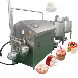 Continuous Chiffon Cake Batter Aeration Machine Continuous Aerating Mixer Heavy Whipped Cream Making Machine