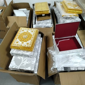 Usine Grande Taille Écriture Cadres Argent <span class=keywords><strong>Livre</strong></span> Musulman Coran cas Islmaic Écriture <span class=keywords><strong>Livre</strong></span> Boîte Avec Support Cadeaux Islamique - Product Image 6