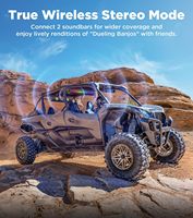 Barre de son UTV 27 pouces, barre de son ATV Bluetooth avec éclairage RGB, étanche IP66, barre de son pour voiturette de golf, haut-parleur amplifié pour sports motorisés