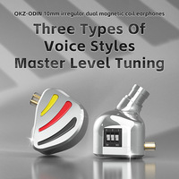 Casque intra-auriculaire dynamique Qkz Odin avec tête en métal réglable Interface de 3.5mm pour la surveillance du téléphone portable et l'enregistrement vocal